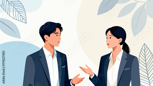 Business people having a conversation