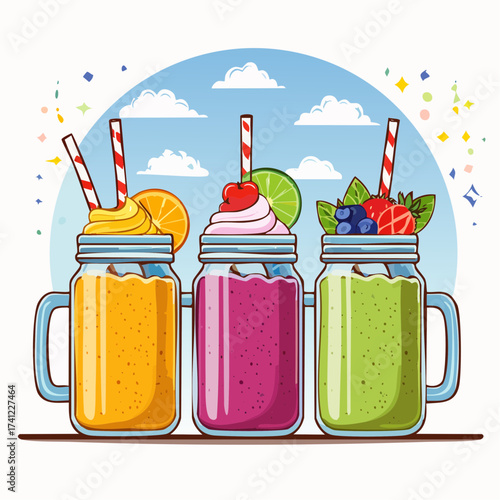 vector illustration of a jar of jam