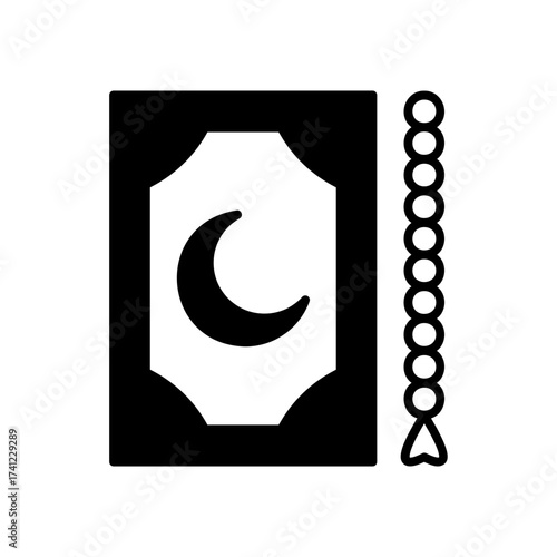 Quran with prayer beads
