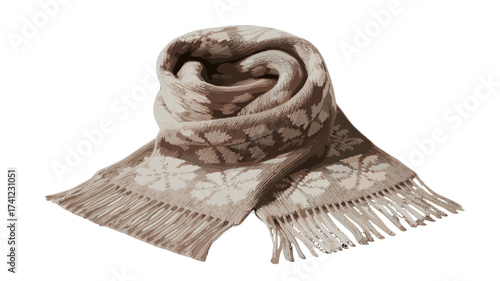 Warm and Cozy Scarf with intricate pattern.