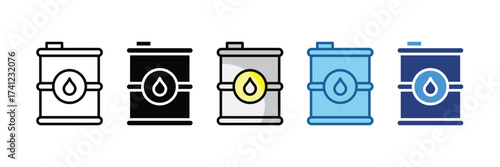 Oil Barrel  Icon Element For Design