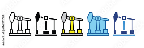 Oil Pump Jack  Icon Element For Design