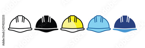 Factory Worker Helmet  Icon Element For Design