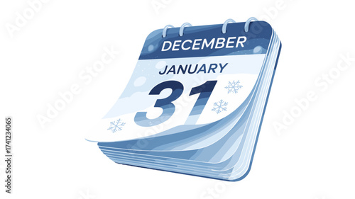 A calendar displaying the date of December 31.