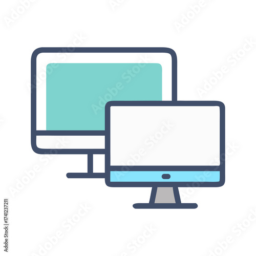 computer monitors illustration