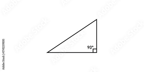 Right Triangle Icon in Mathematics.