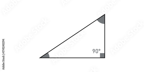 Right Triangle Icon in Mathematics.