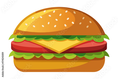 hamburger isolated on white