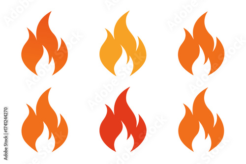 vector illustration of a fire