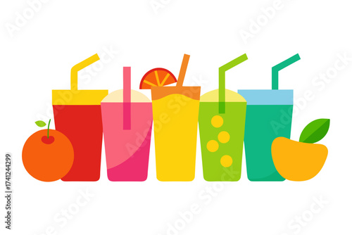 set of cocktails