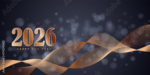 Happy New Year 2026 Greeting Card