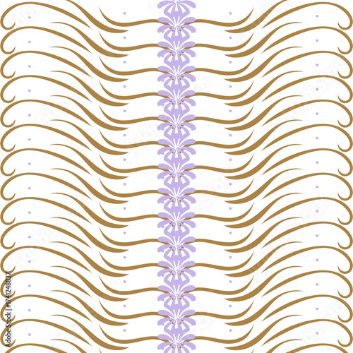 seamless pattern with spirals background abstract gold yellow Element Orchid 