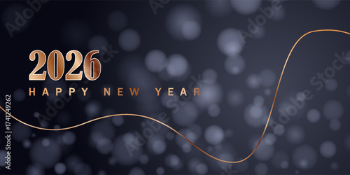 Happy New Year 2026 Greeting Card
