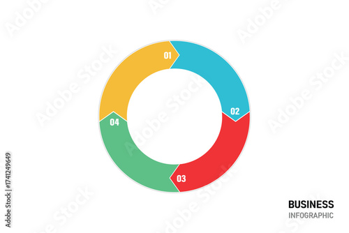 Business Infographic Chart Template, Venn Diagram 3 Options, Presentation Steps with Vector Illustration, Venn Diagram Elements
