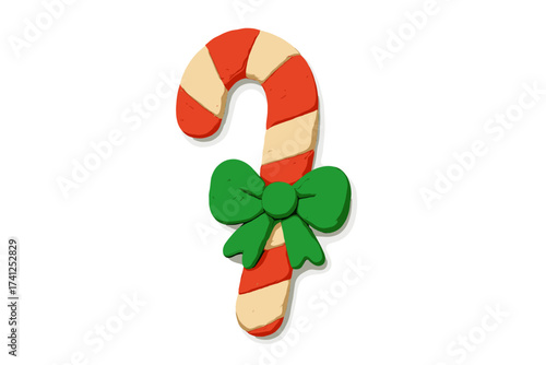 Christmas snowflake clay element in naive childish style, plasticine toy illustration, isolated raster vector with transparent background, festive holiday decoration, winter season design