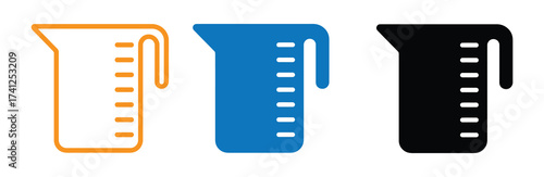 Water jug icon with outline and glyph style