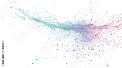 A vibrant and abstract geometric pattern with flowing lines and shapes isolated on a white background for versatile design applications isolated on white background