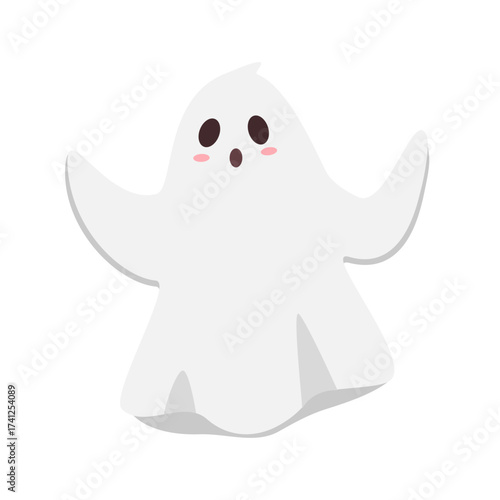 Colorful Halloween cute ghost
