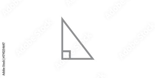 Right Triangle Icon in Mathematics.