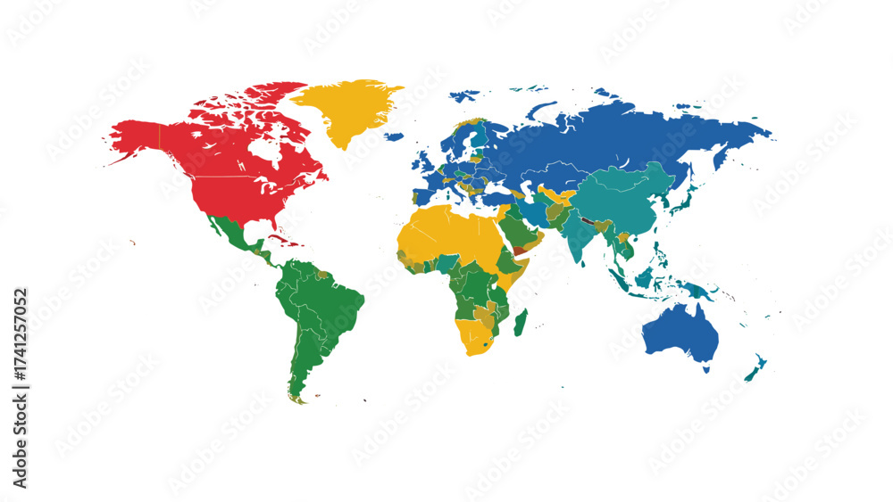 Obraz premium A Colorful Representation of the World, Ideal for Educational Content