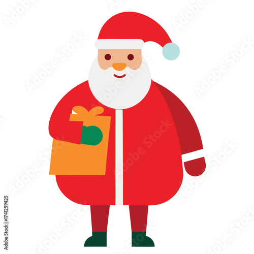 Christmas day santa head vector art