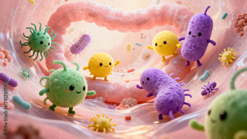 Cute bacteria in intestine