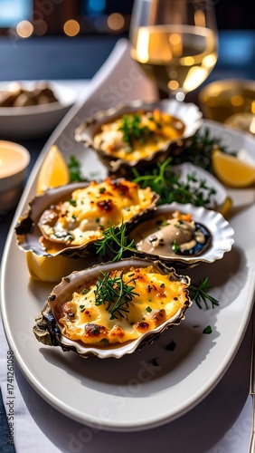 Gourmet Oysters Au Gratin