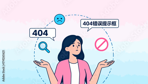 Woman confused by 404 error