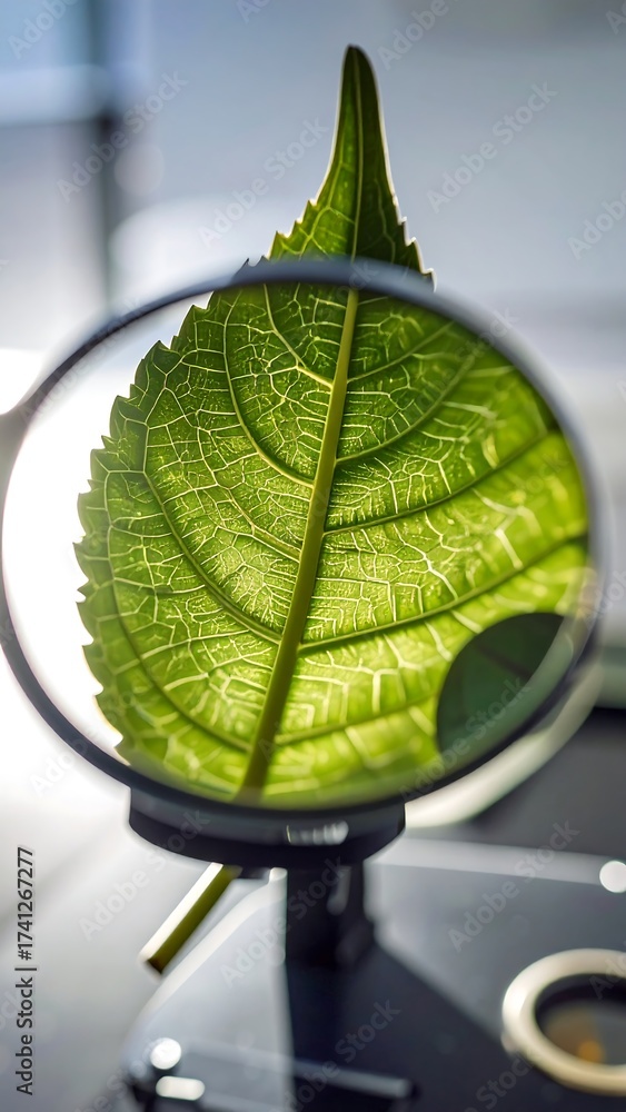 Fototapeta premium Magnified leaf detail