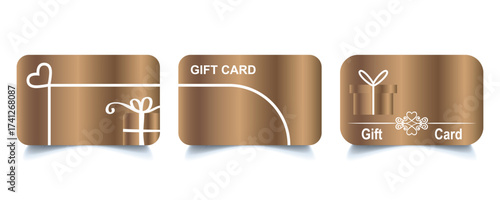 Shopping gift card flat icon