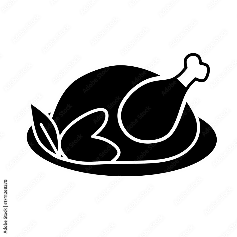 Fototapeta premium Roasted turkey for Thanksgiving feast