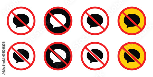 No Message Vector icon.message not allowed vector design