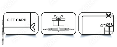 Shopping gift card flat icon