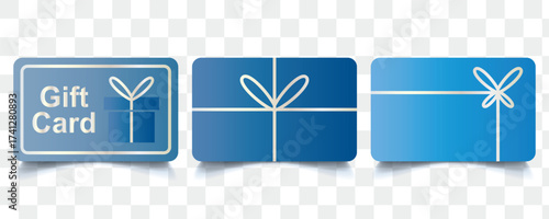 Gift card icon. Gift certificate vector set. Special present sign.
