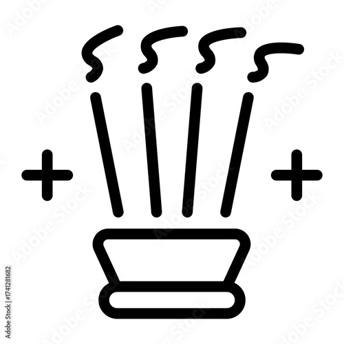 This Incense Stick icon is suitable for the India Culture, etc.
