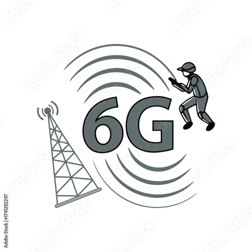 6G Wireless Network Technology – The Future of High-Speed Mobile Connectivity on white background