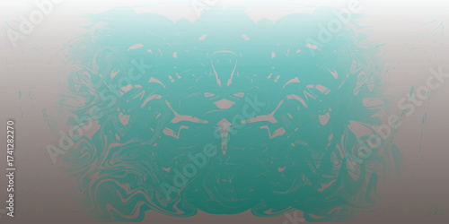 Abstract Turquoise and Gray Textured Background with Blurry Shapes.