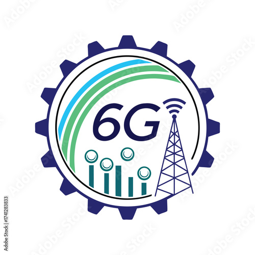 6G Technology Logo Design – Future Wireless Network and High-Speed Communication Concept