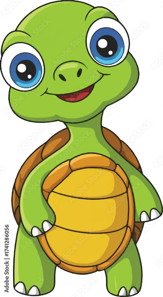 Fototapeta premium funny turtle cartoon