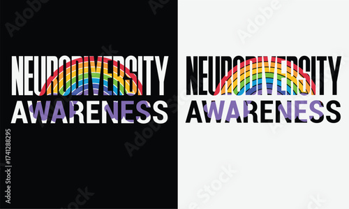 Neurodiversity Awareness T-Shirt Design | Different Not Less Quote	