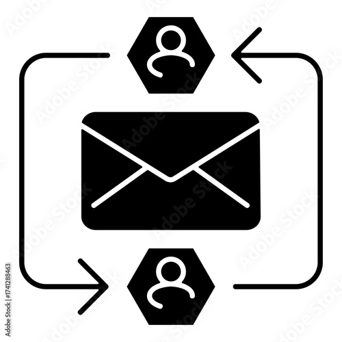 Email Connection  Icon Element For Design