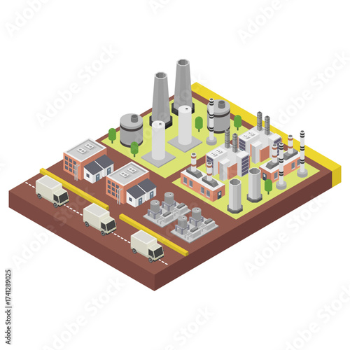 Isometric nuclear power plant