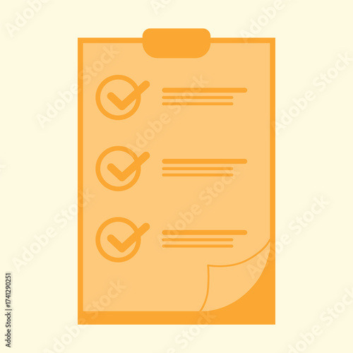 Illustration of an CHecklist cardboard Supply Chain