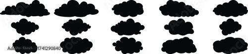 Cloud Icon Set for Weather and Nature Illustrations