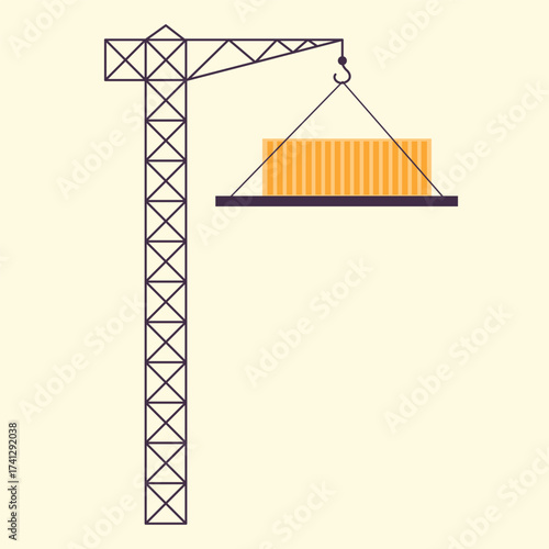 Illustration of an Crane Supply Chain