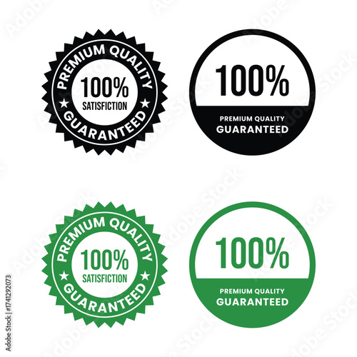 100 percent premium quality satisfaction guaranteed. 100 percent premium quality satisfaction guaranteed icon, logo, label, seal, tag, sign, seal, symbol, badge, stamp, sticker