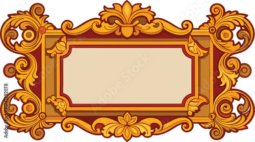 classic museum art frame with ornate details.