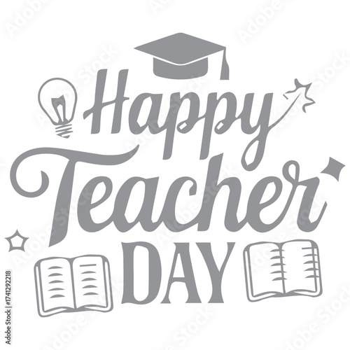 Happy Teacher Day Illustration