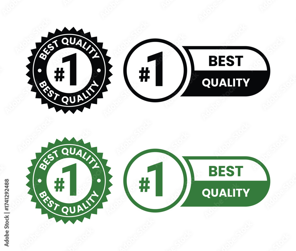 Fototapeta premium No 1 best quality emblem with stars and circular design for branding and awards. Circular emblem with stars for corporate recognition. Premium quality badge for business excellence