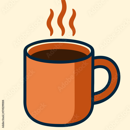 Steaming Coffee: A warm, inviting mug of coffee exudes comfort and energy with gentle swirls of steam rising above it. It captures the essence of a morning ritual.